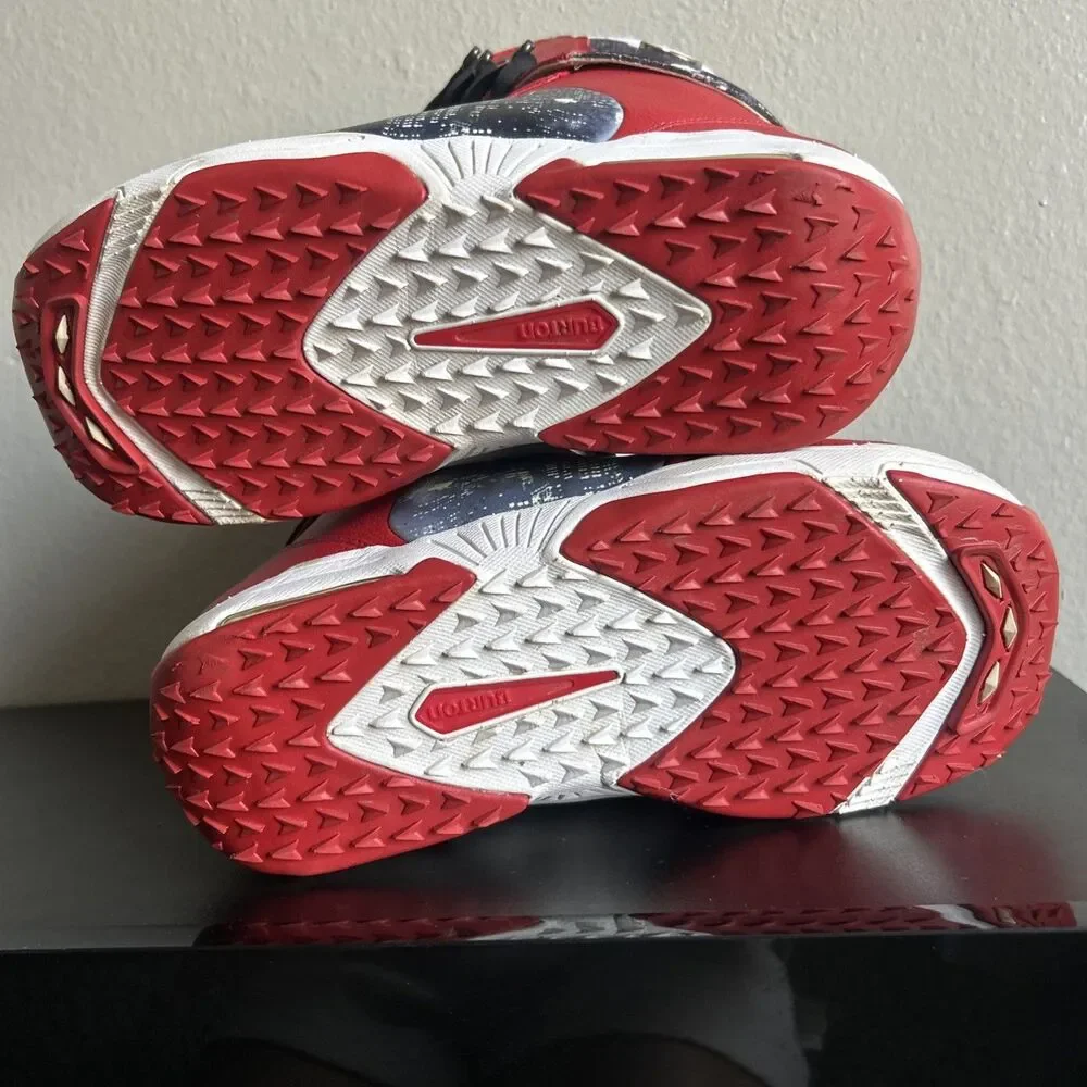 Burton Boxer Skyline Snowboard Boots Men's Size 9.5 Red White Retro
